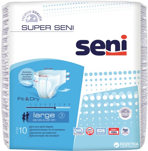 Белла CARE PRODUCTS `Seni super` Լ (3) diapers for adults N10